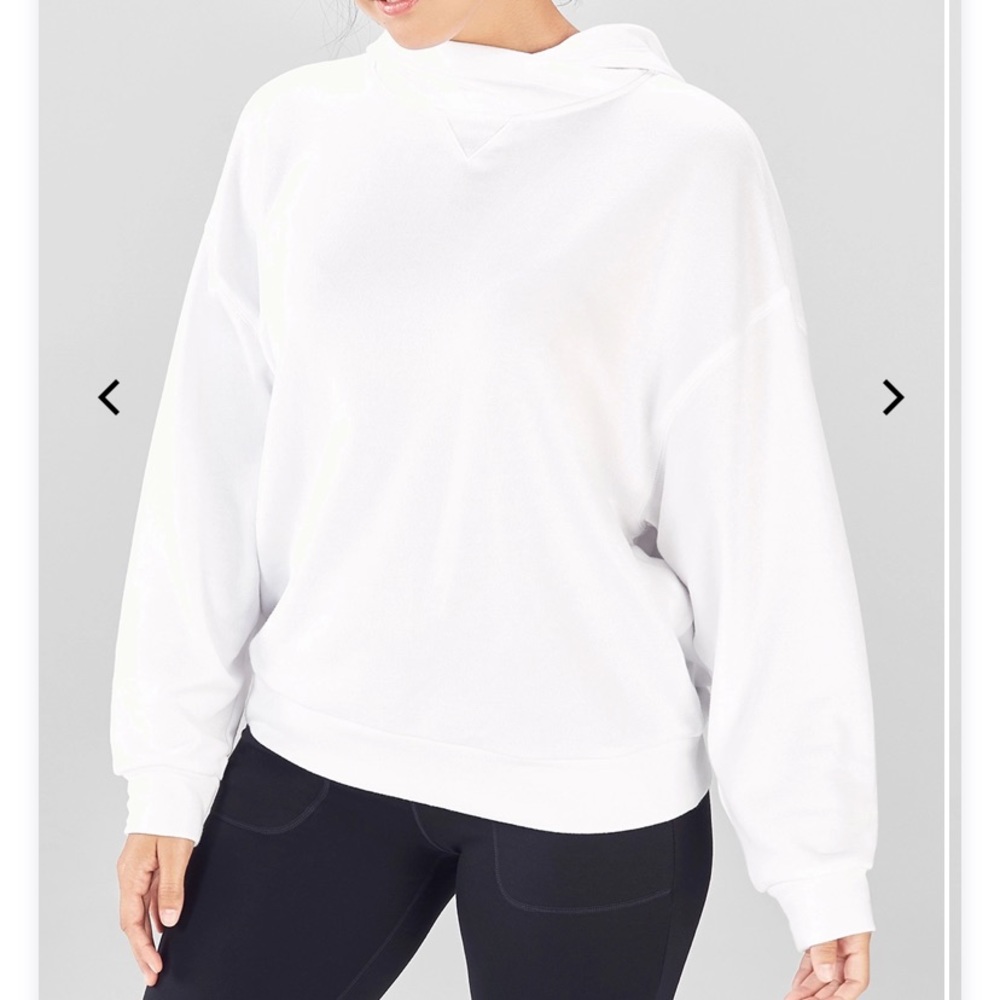 Fabletics White Brisa Terry Pullover - image 1